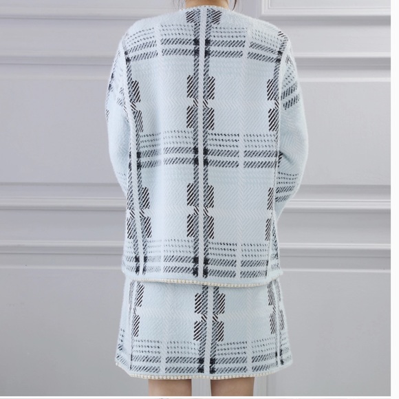 37 MADE IN EUROPE DESIGNER STYLE CHIC COCO JACKET AND SKIRT SET - Picture 4 of 5